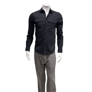 Todd Snyder Mens Two Pocket Dark Grey Button Shirt